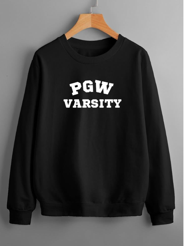 Varsity Sweatshirt White Text