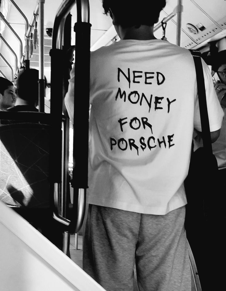 Need Money For Porsche Tee White