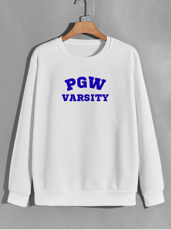 Varsity Sweatshirt Blue Text