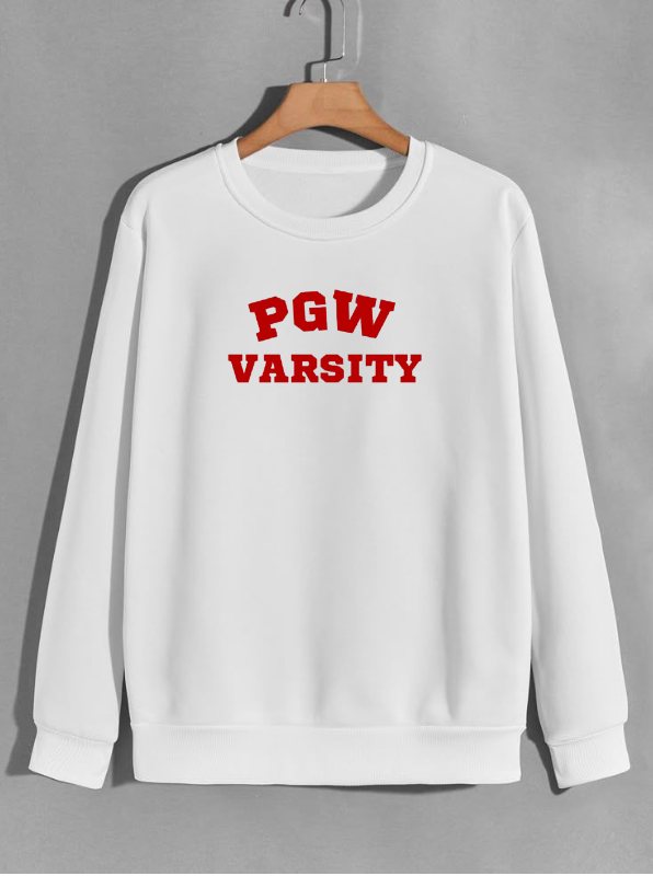 Varsity Sweatshirt Red Text